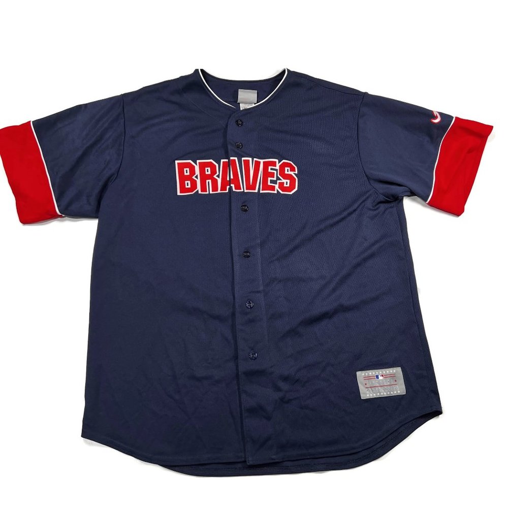 Atlanta Braves Jason Heyward Baseball Jersey Mens XL Blue MLB #22